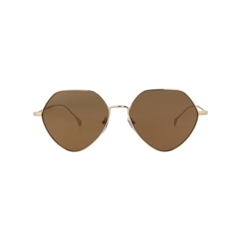 Gucci Square-Frame Metal Sunglasses